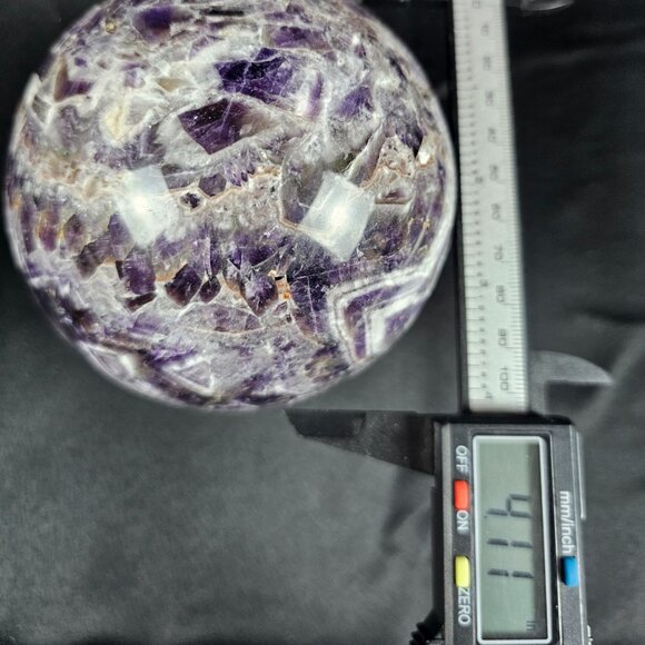 Chevron Amethyst Sphere - Picture 4 of 5